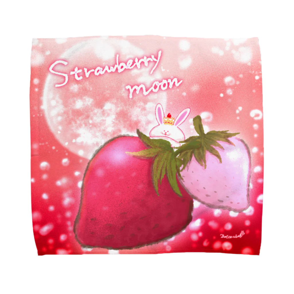 どるちぇ＊うさぎの6月《Moonシリーズ》＊Strawberry Moon＊ Towel Handkerchief