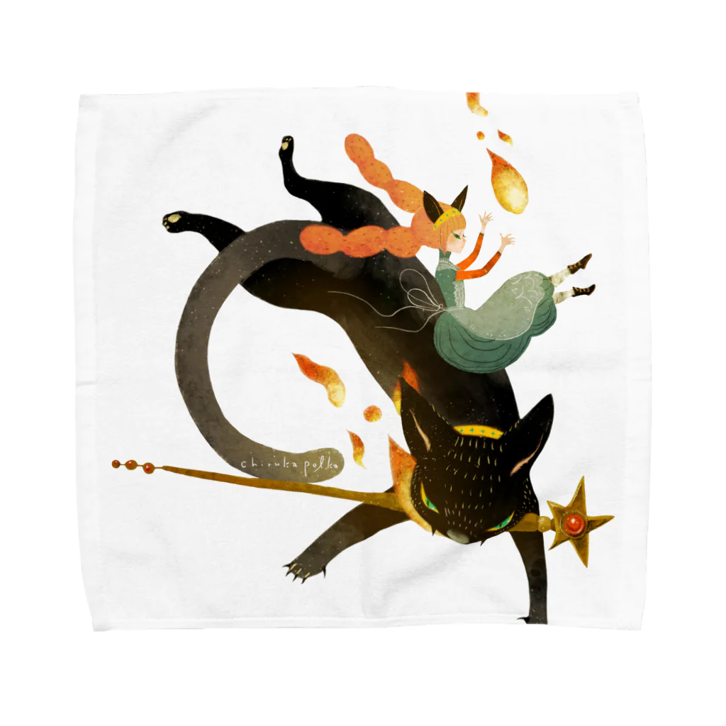 chirukapolkaの炎の魔法 Towel Handkerchief