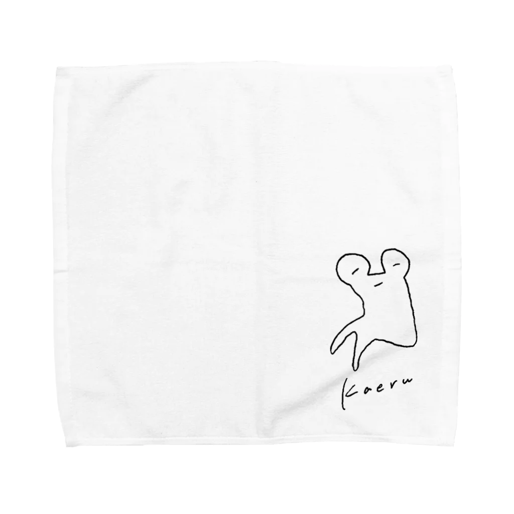 しの田サバニレのジャンプに失敗したKaeru-黒大- Towel Handkerchief