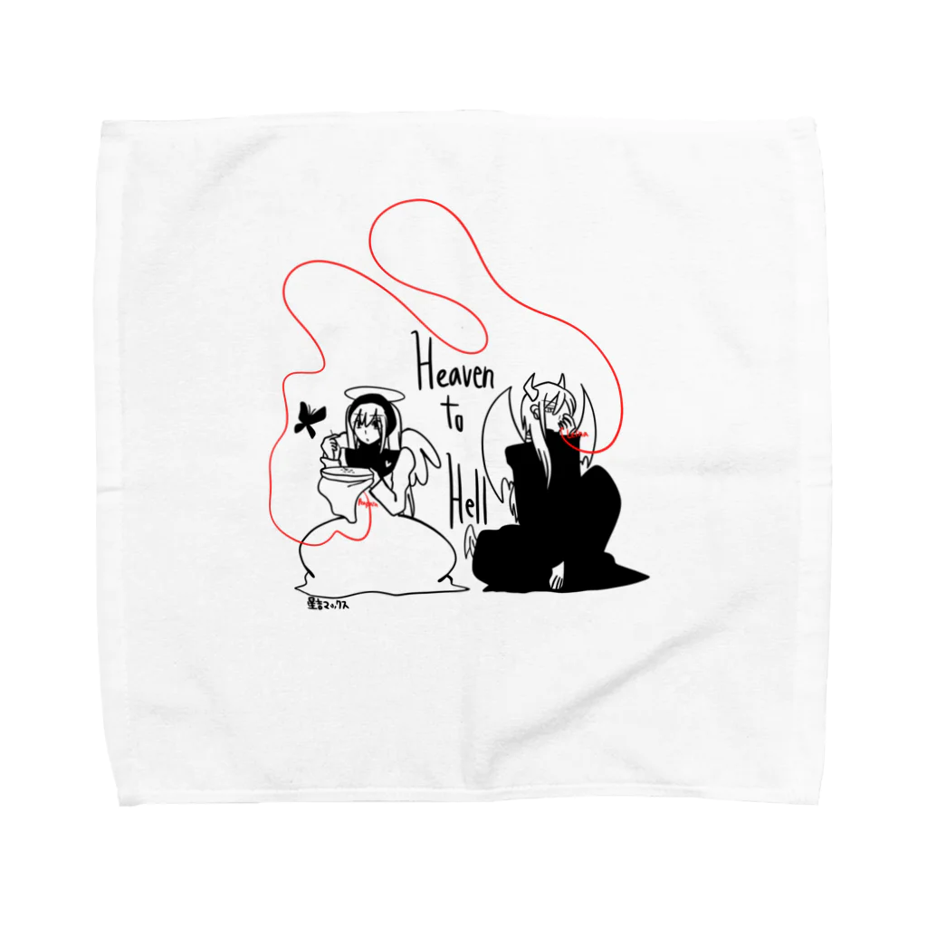 星吉マックスのお店の最上級悪魔ピーパインと中天使レイナのグッズ Towel Handkerchief