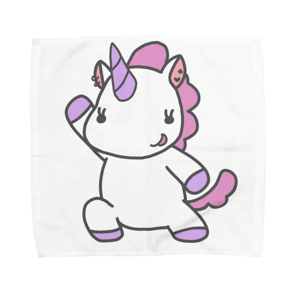 ちよまる🦄のふぃーばーゆにこーんくん Towel Handkerchief