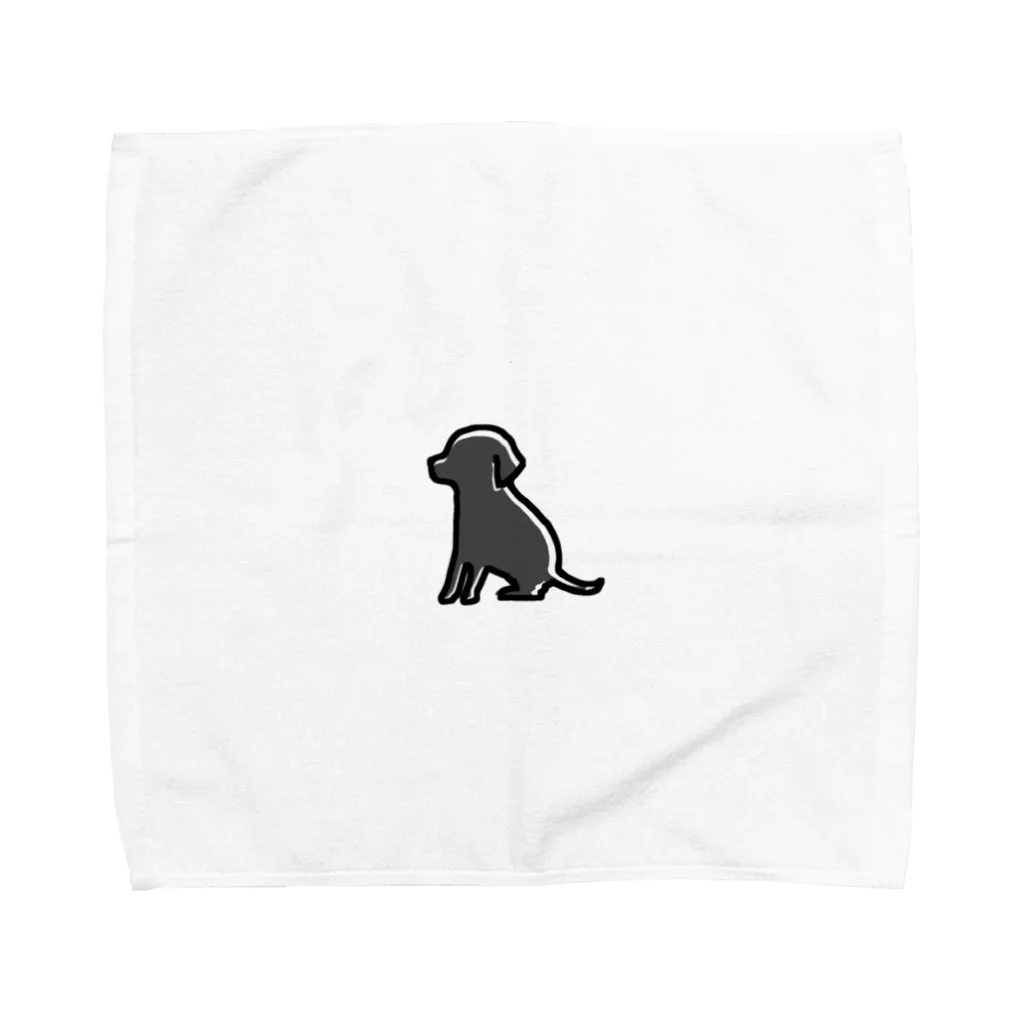 Ogata Dogs.の黒ラブ Retriever Towel Handkerchief