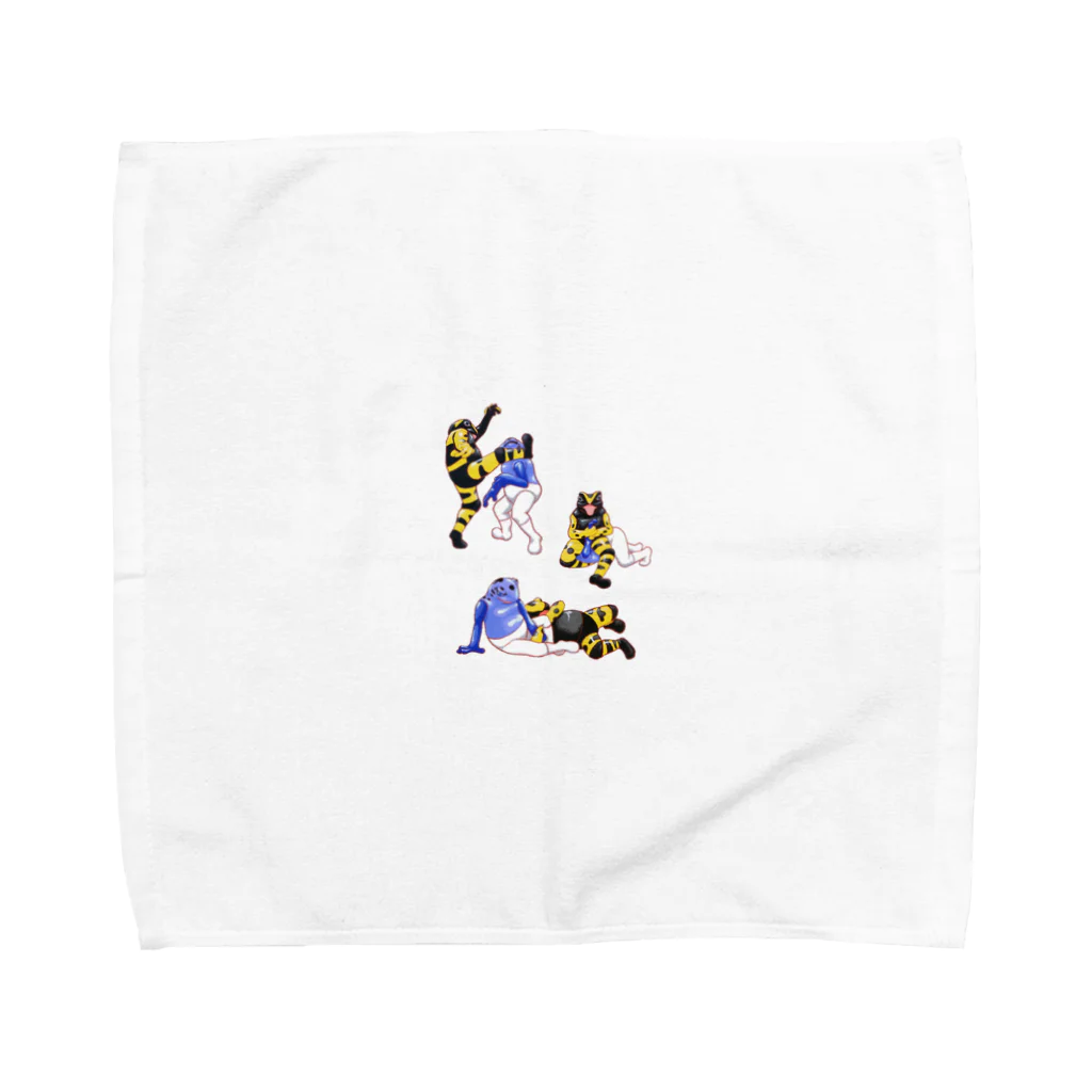 ACQUA_CUBO の-ケロレス-第一試合：コバルトVSキオビ Towel Handkerchief