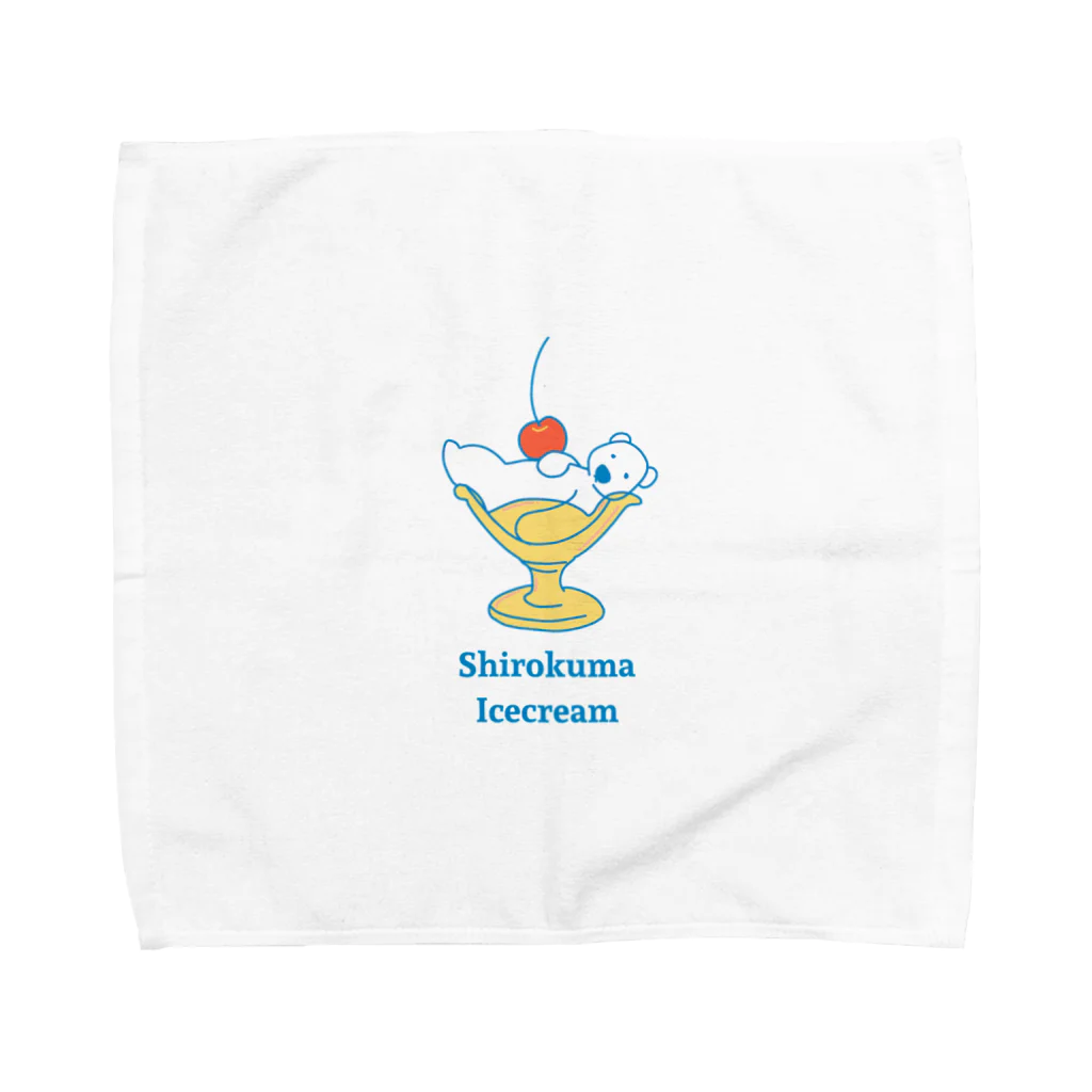 レトロサウナのしろくまアイス Towel Handkerchief
