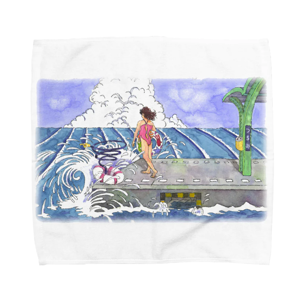 石田 汲の海の駅 Towel Handkerchief