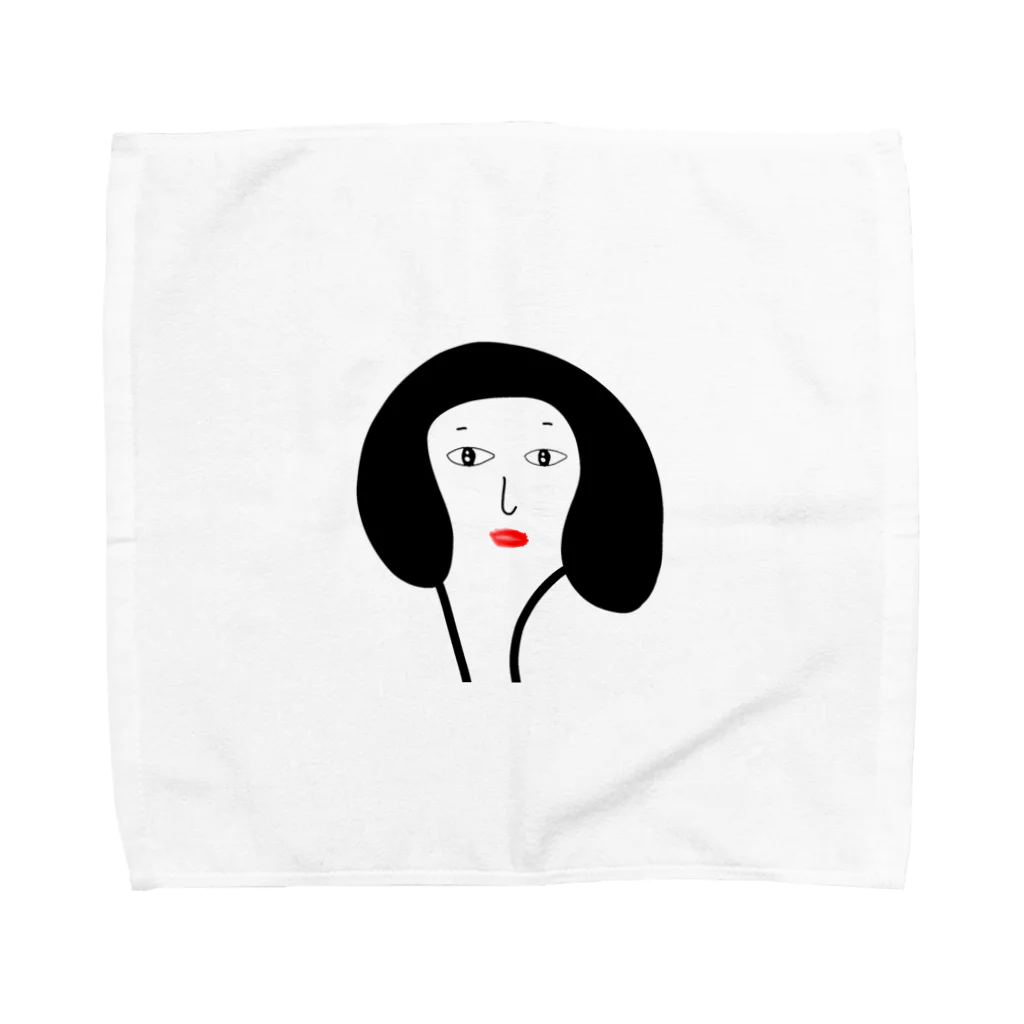 usa100の白塗り淑女 Towel Handkerchief