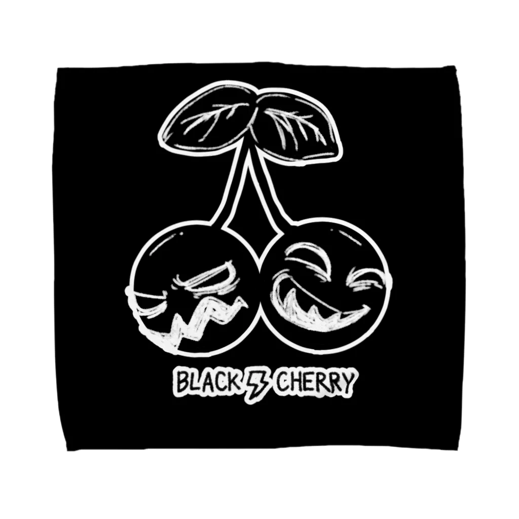 雨空ソーダの雨空ルイのBlack Cherry タオルハンカチ