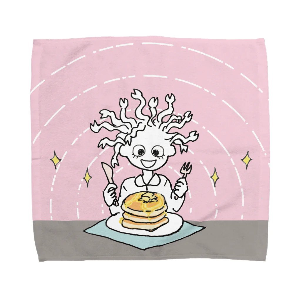 杜の魚のホットケーキとメドゥーサ Towel Handkerchief