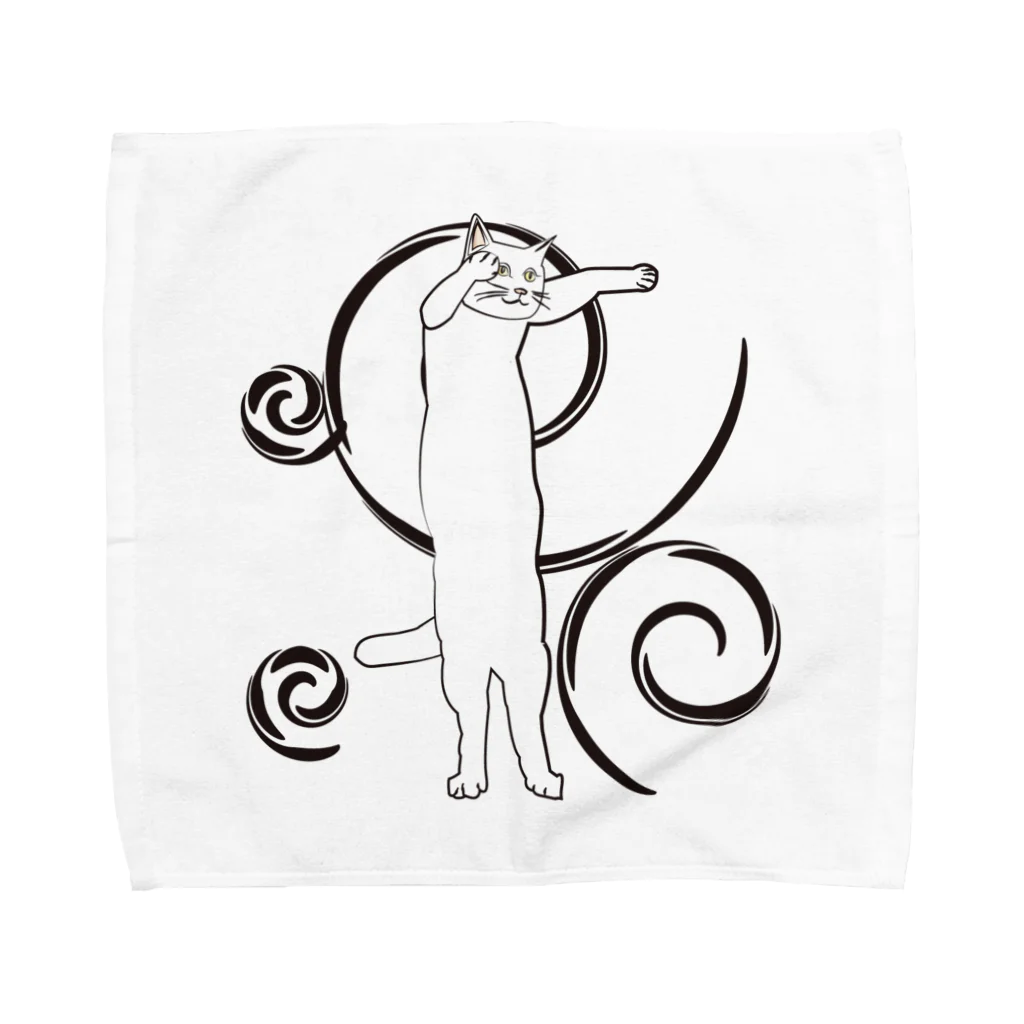 soufactの和風のび猫 Towel Handkerchief