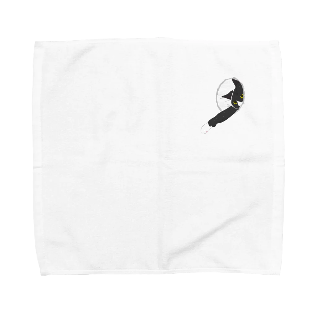 ukiukikoの穴からニャンコ Towel Handkerchief