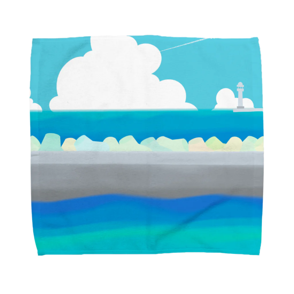 にんじんちびこのお気に入りの海岸 Towel Handkerchief