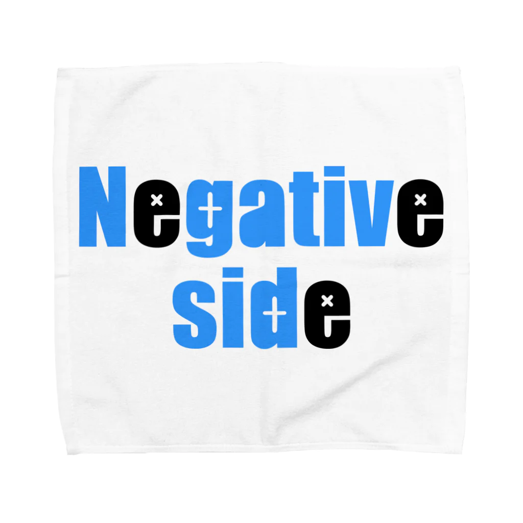 Negative sideのNegative side BLUE Towel Handkerchief