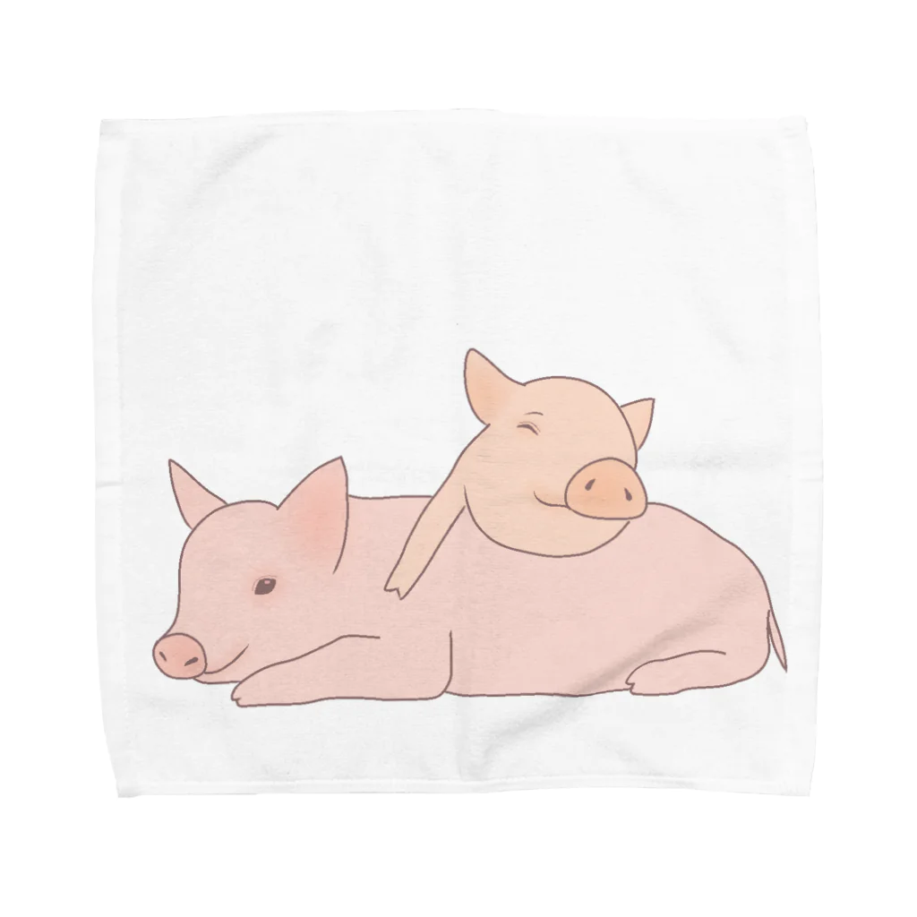 Hihitoの2ひきのこぶた Towel Handkerchief