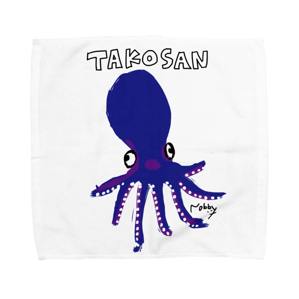 Nobby's SUZURI shopのタコさんソロダンス（青） Towel Handkerchief