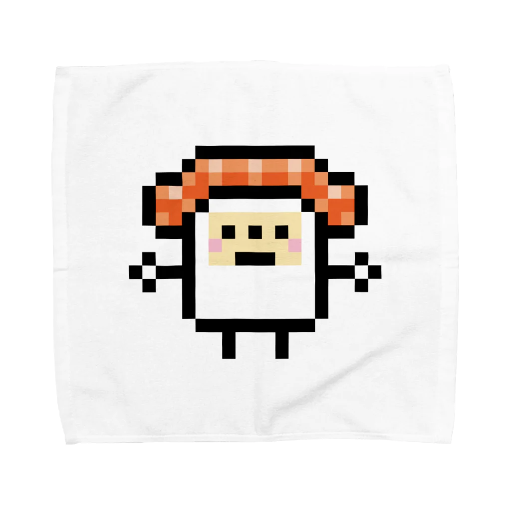 GRADUCAのPixelArt スシスッキー サーモン Towel Handkerchief