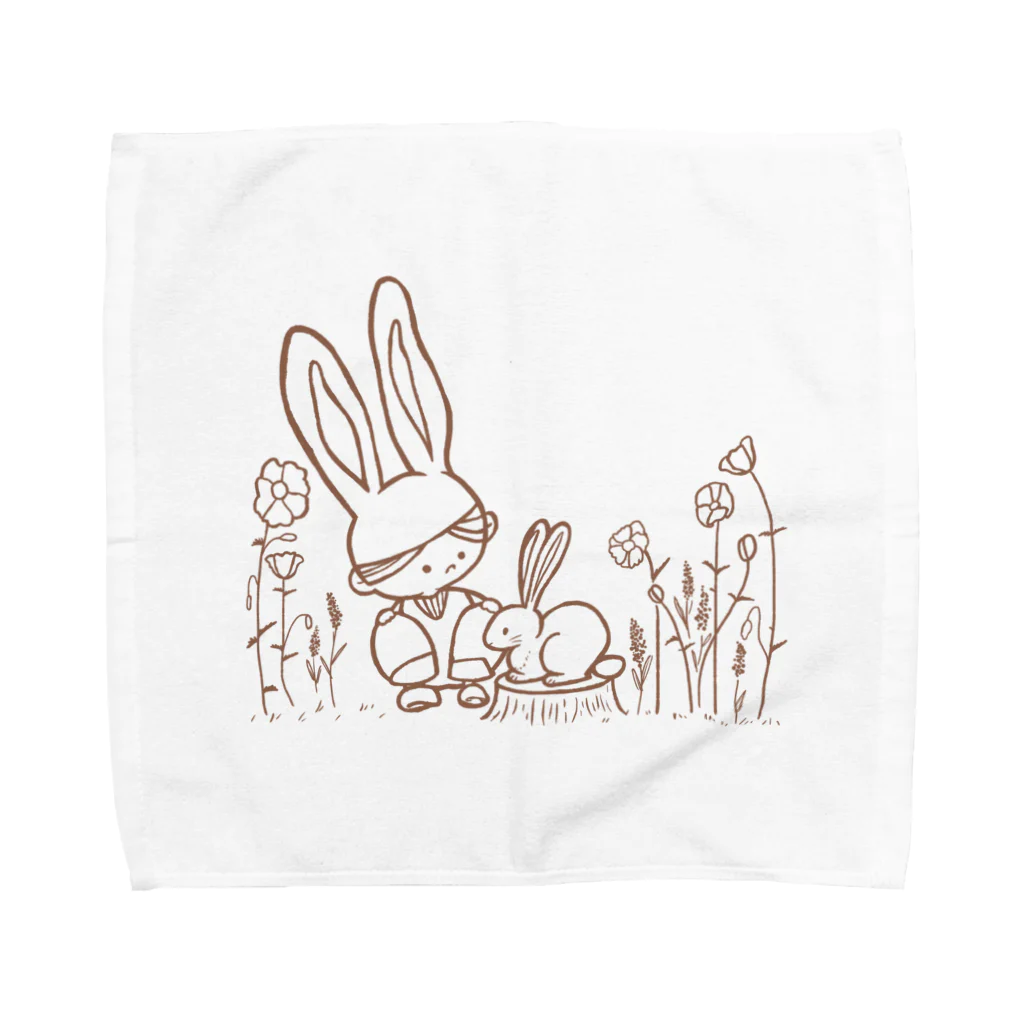 Feb Rabbit.のうさぎくん Towel Handkerchief