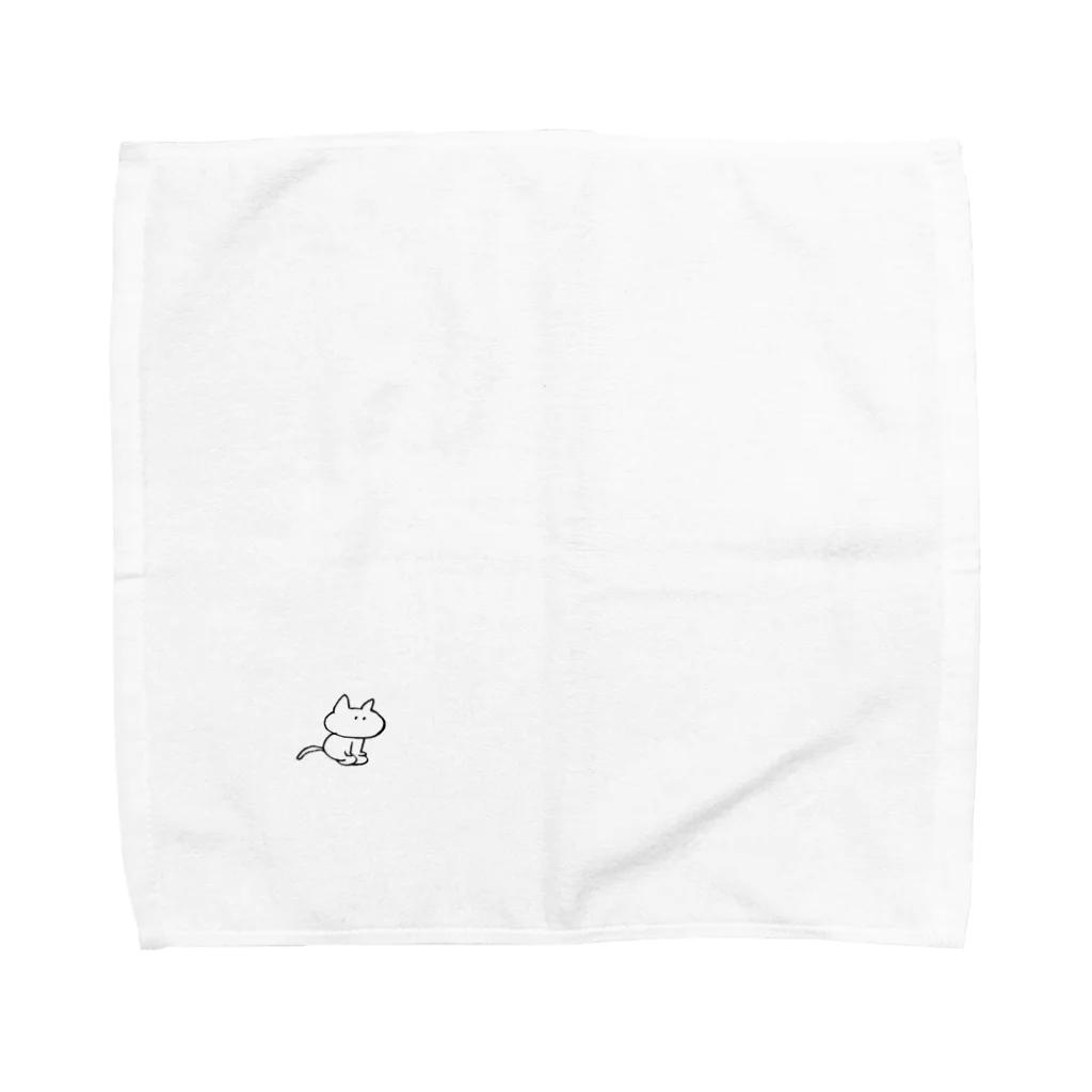 ねむいやの正座するねこ Towel Handkerchief