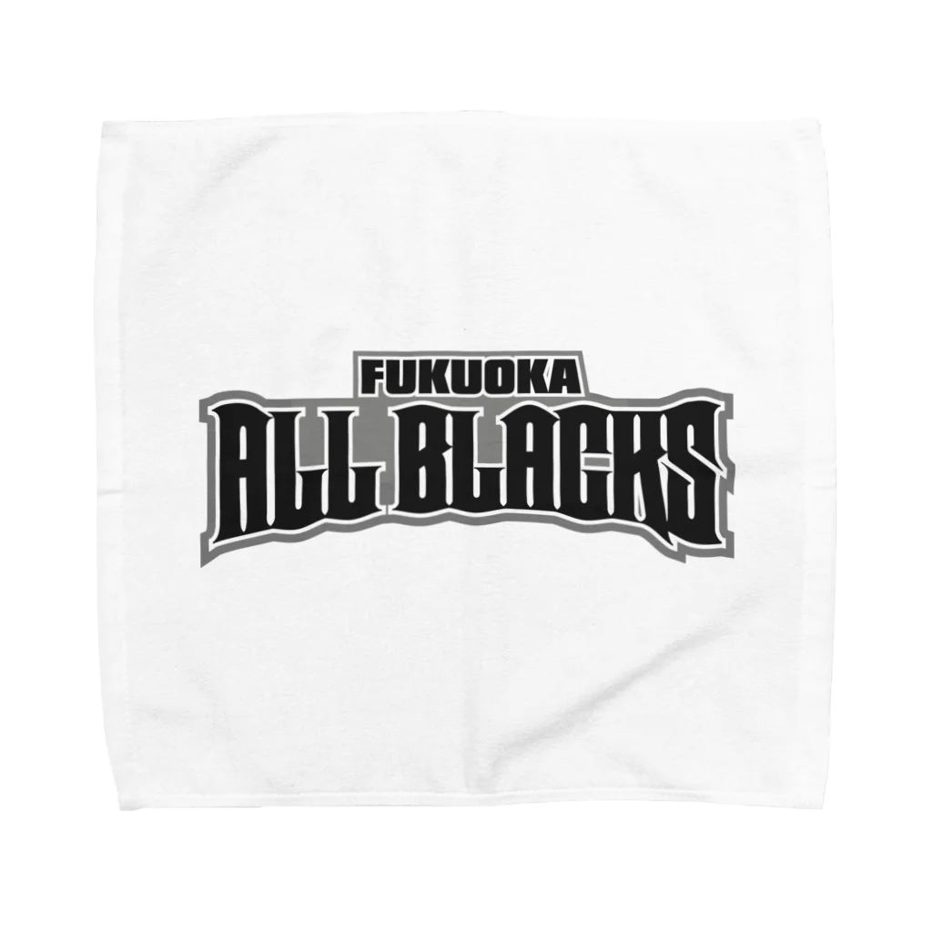 福岡オールブラックスのチームロゴ（１） タオルハンカチ