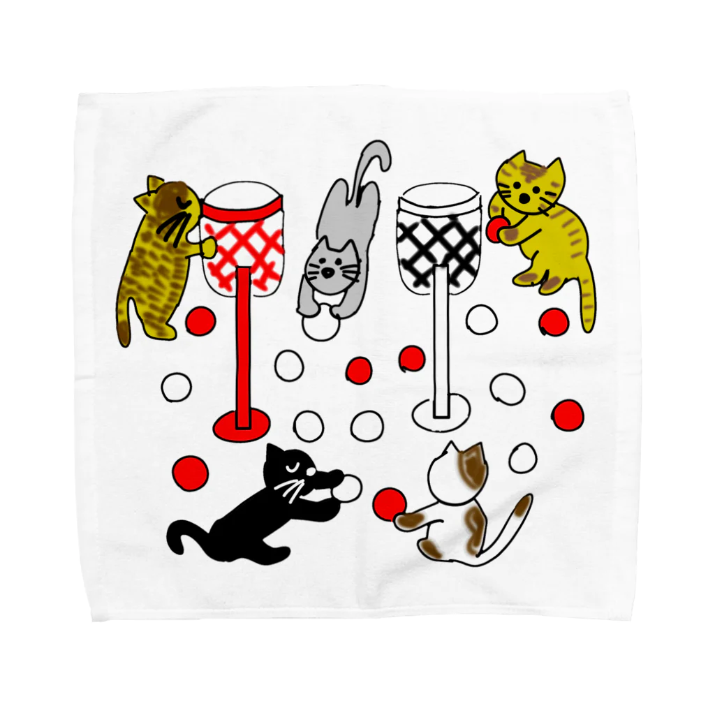 それいゆのねこ猫運動会（玉入れ） Towel Handkerchief
