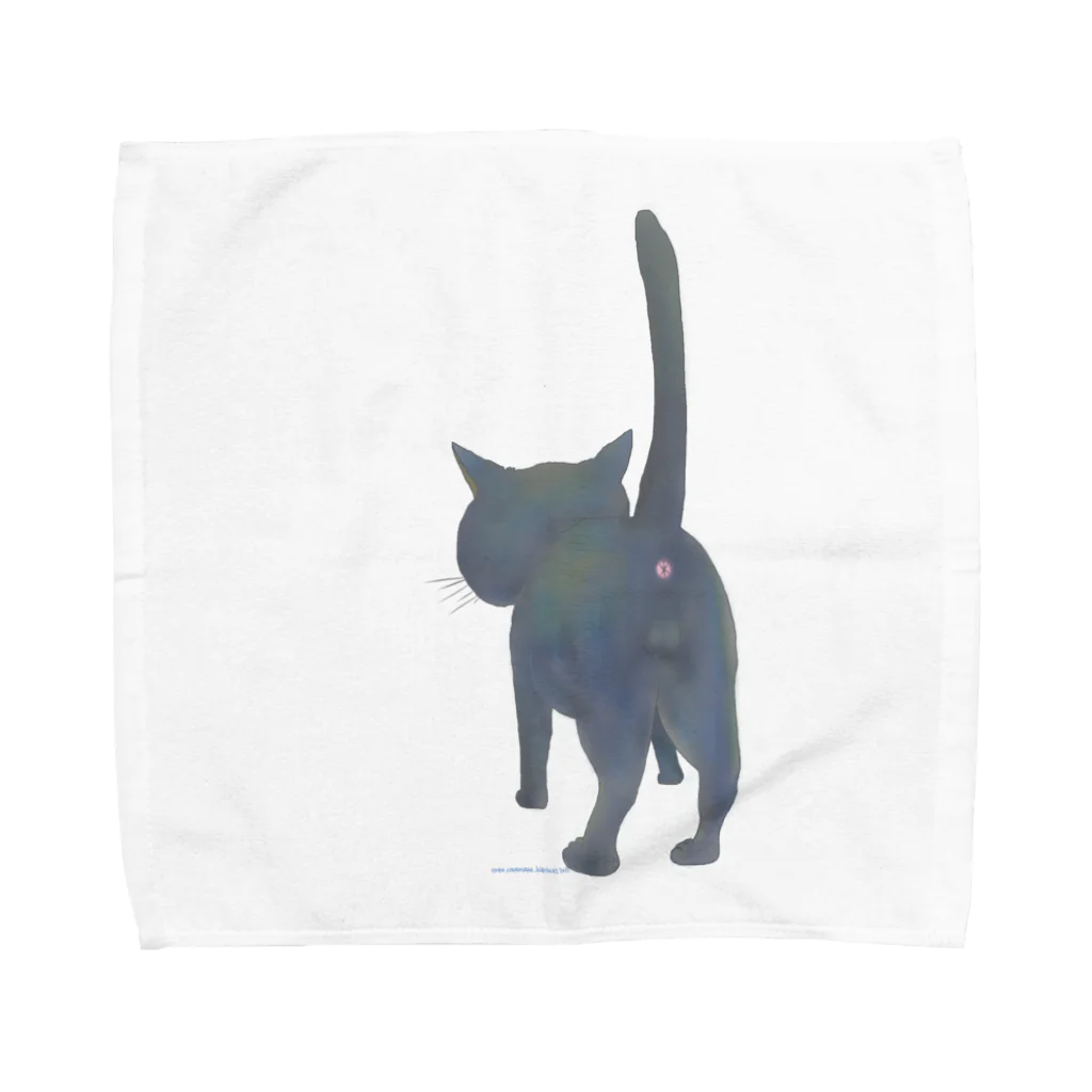 イケニャン黒猫オレオくんのねっこ＊おちり Towel Handkerchief