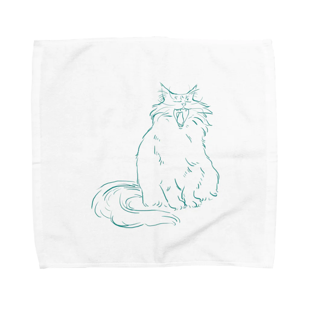 猫グッズ深谷にゃんにゃんのおおあくび Towel Handkerchief