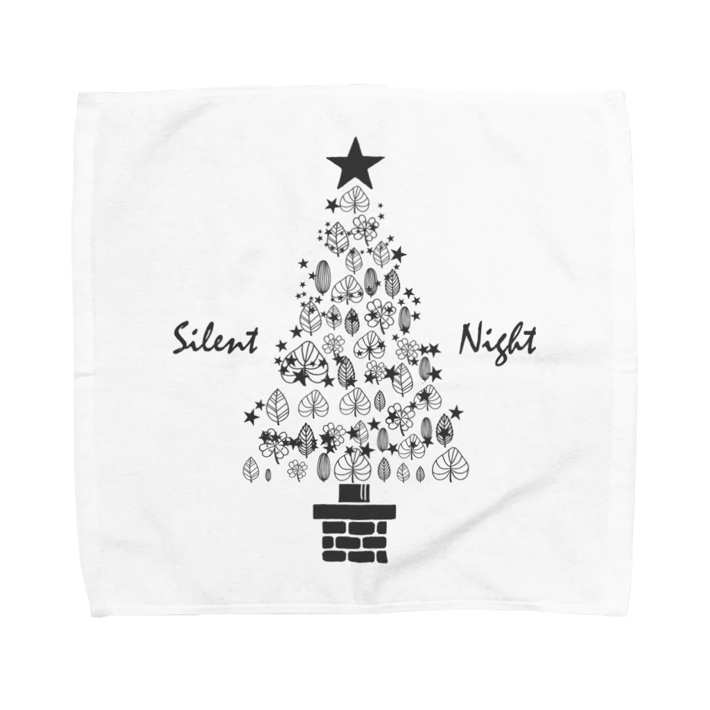 SU-KUの聖なる夜に（濃灰） Towel Handkerchief