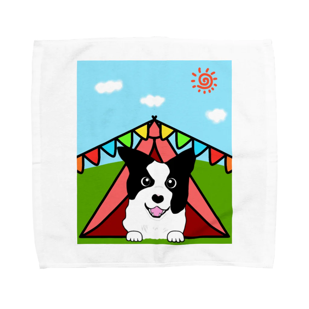 Fortune Campers そっくの雑貨屋さんのテントの中からどんちゃん Towel Handkerchief