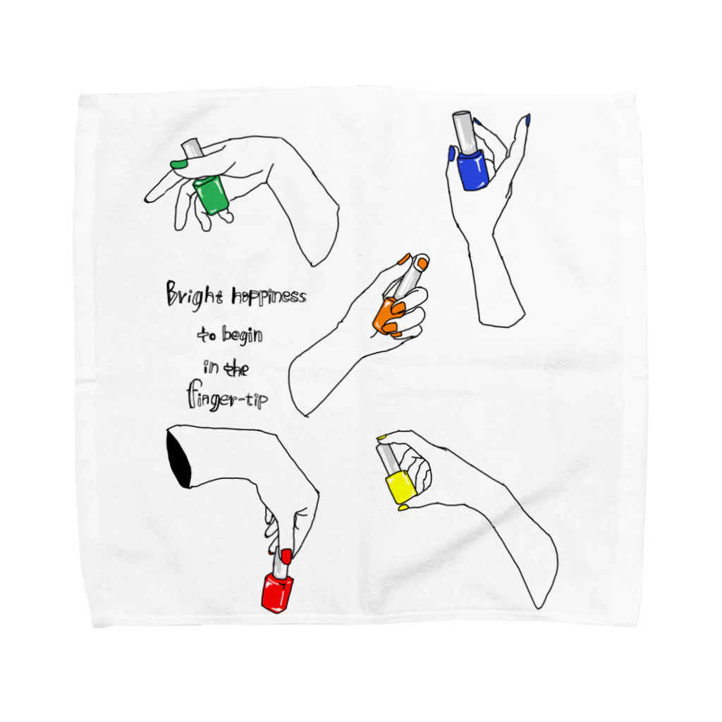 むたむたのユビサキとシアワセ Towel Handkerchief