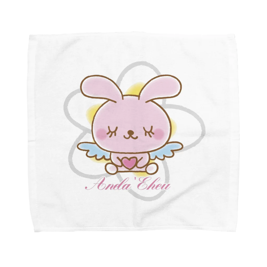 Anela’Eheuの天使のうさぎハピバニちゃん Towel Handkerchief