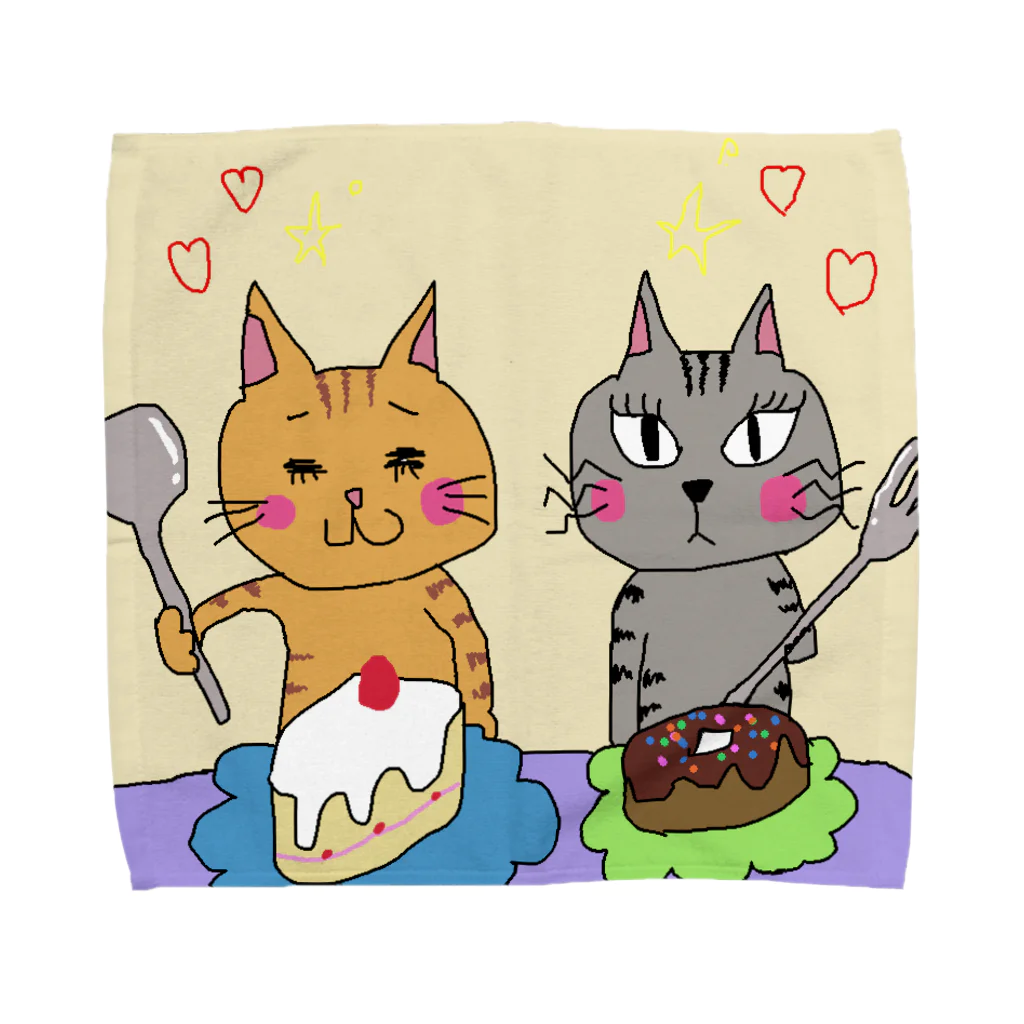 HAPPY♡BLUEのにゃーにゃちゃんと、くるみちゃん Towel Handkerchief