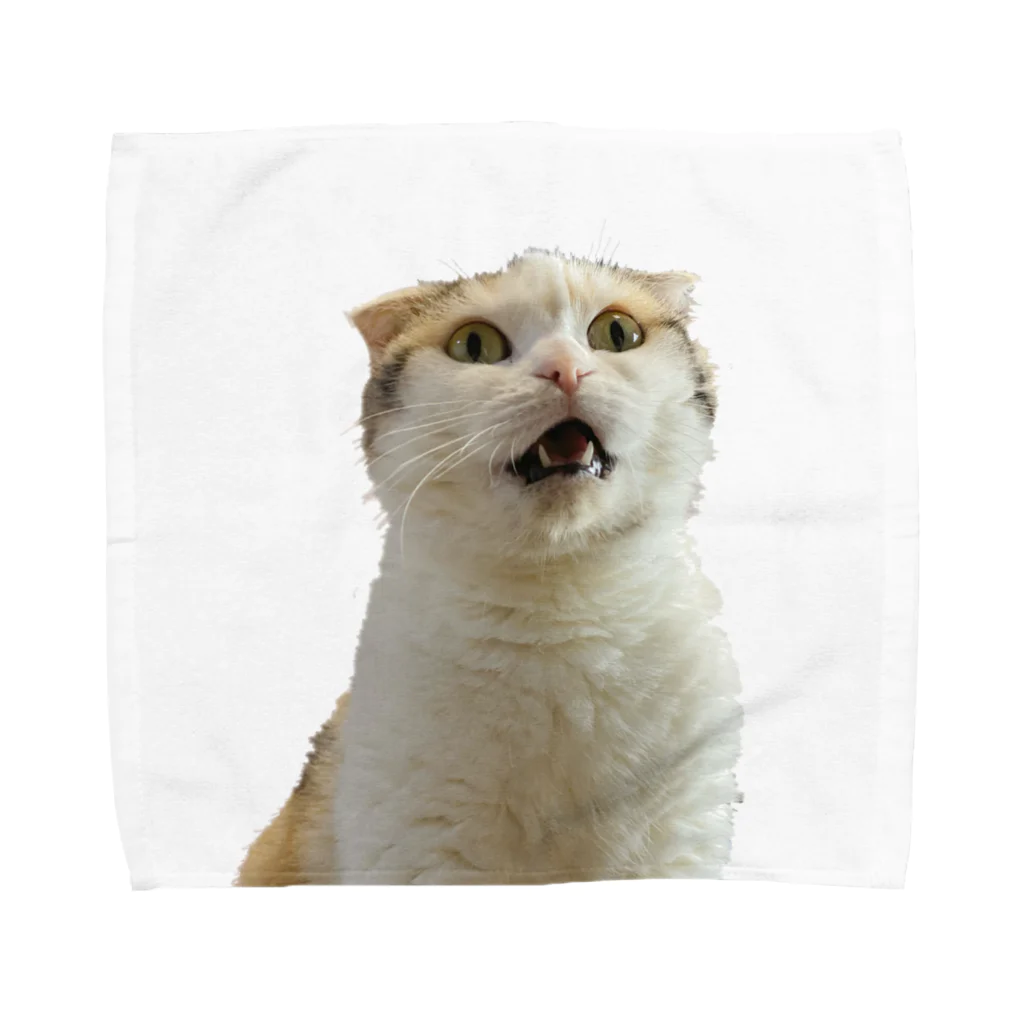 おはぎ堂の驚きを隠せない猫 Towel Handkerchief