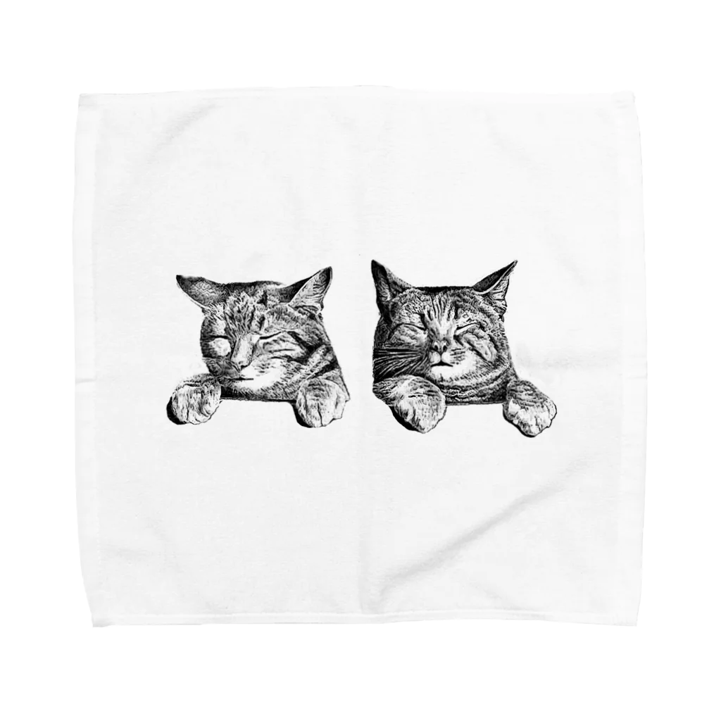 海賊猫 cocoの『ぽっけから「しょぼ～ん…」』きじとら兄弟 Towel Handkerchief