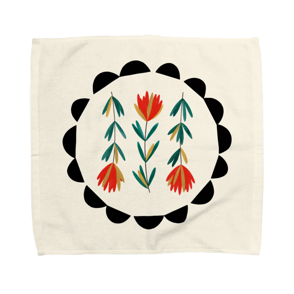 sawa_worksの花と輪 Towel Handkerchief