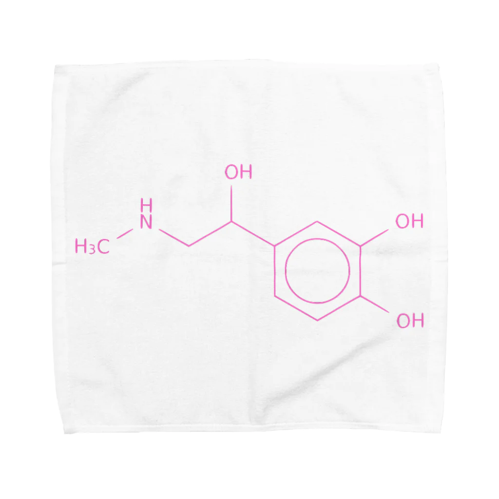 分子構造のアドレナリンの分子構造 タオルハンカチ