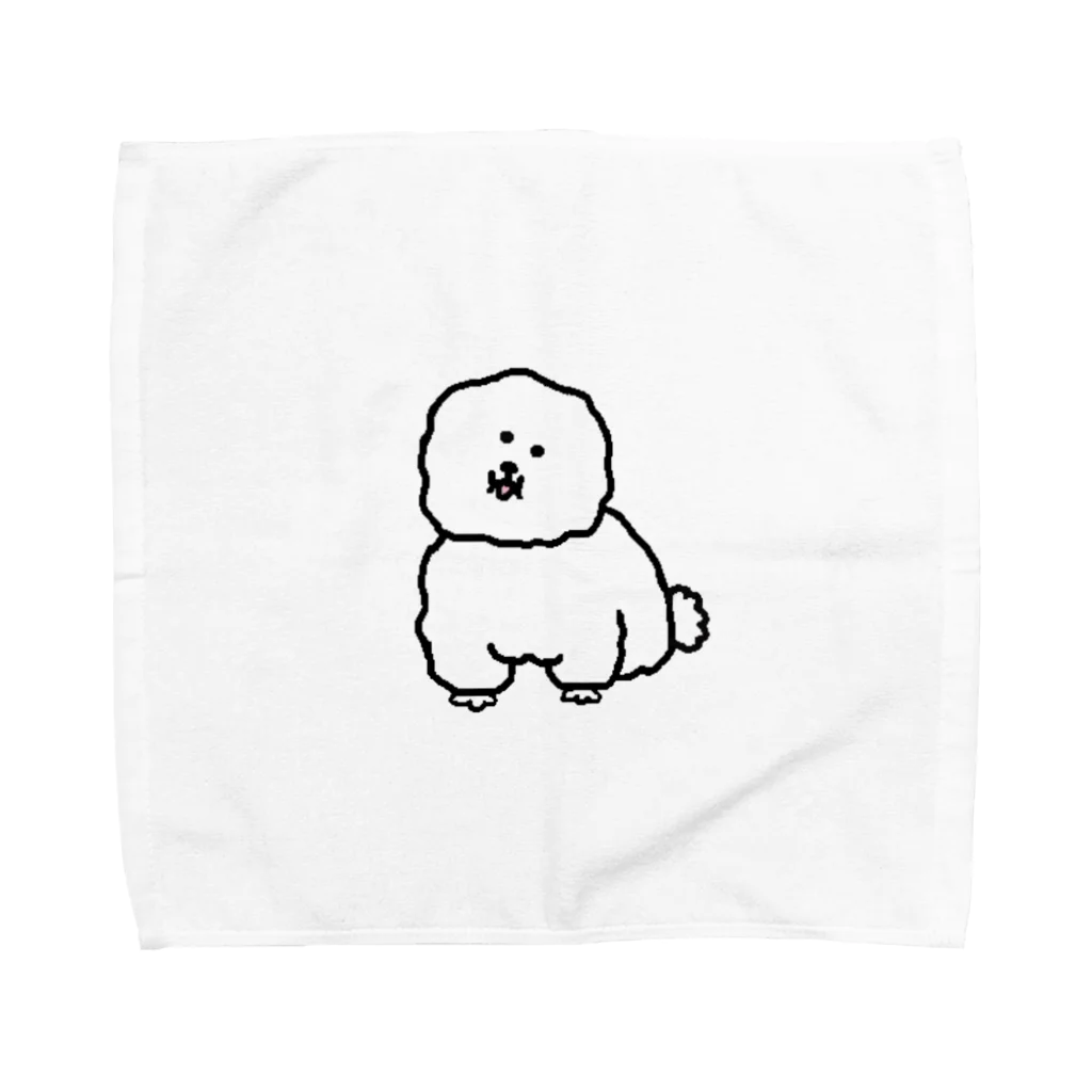 NO FRENCHIE NO LIFE♡のふわふわんこ【トイプードル】 Towel Handkerchief