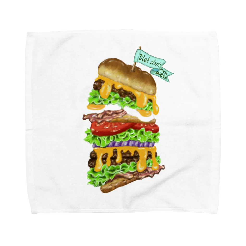 heymar のハンバーガー Towel Handkerchief