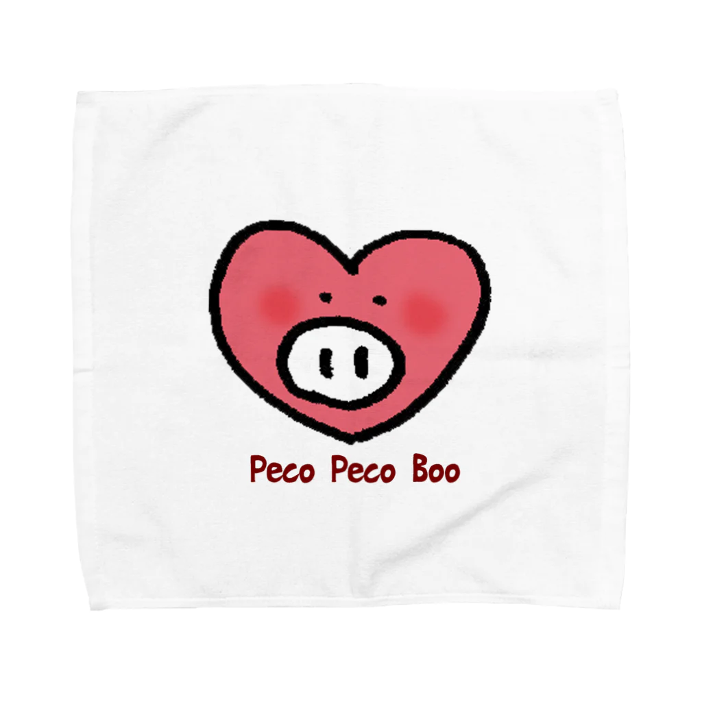 Peco Peco Boo&Carotte cocon❋のハートのブタLa Boo♥ Towel Handkerchief