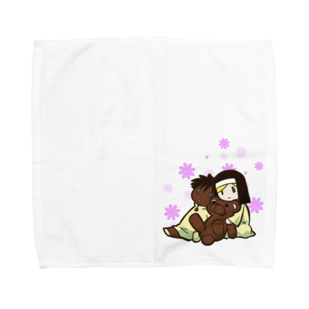 まきむらの黒白ぬいぐるみ Towel Handkerchief