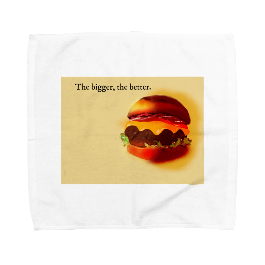 ゆか🫧夢のおえかき店さんのハンバーガーはビッグに尽きる。 Towel Handkerchief