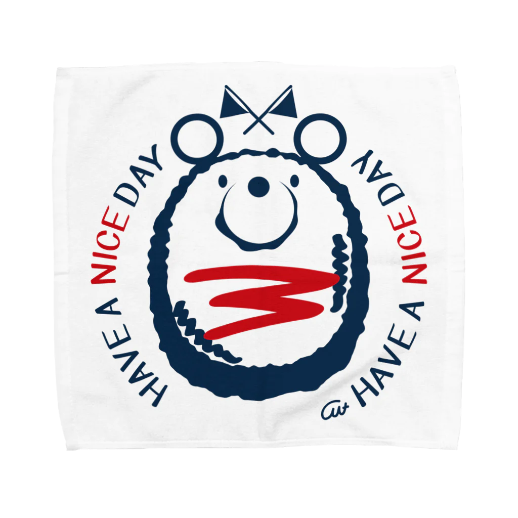 イラスト MONYAAT のミニハンバーグのナイスくん Towel Handkerchief