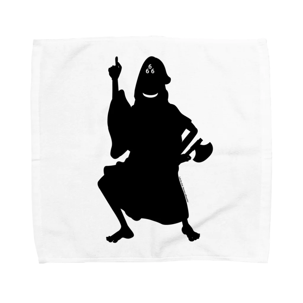 Cɐkeccooのホラーズシルエット(三角帽子) Towel Handkerchief