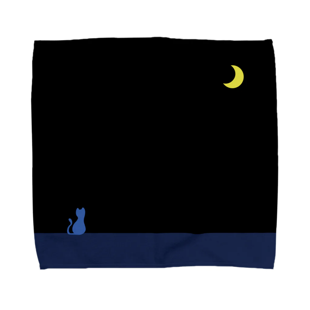 a-noのmoon & blue cat Towel Handkerchief