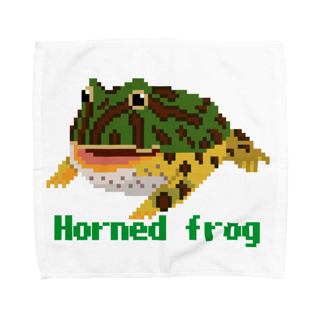 Dotrepのツノガエル ドット絵 Towel Handkerchief