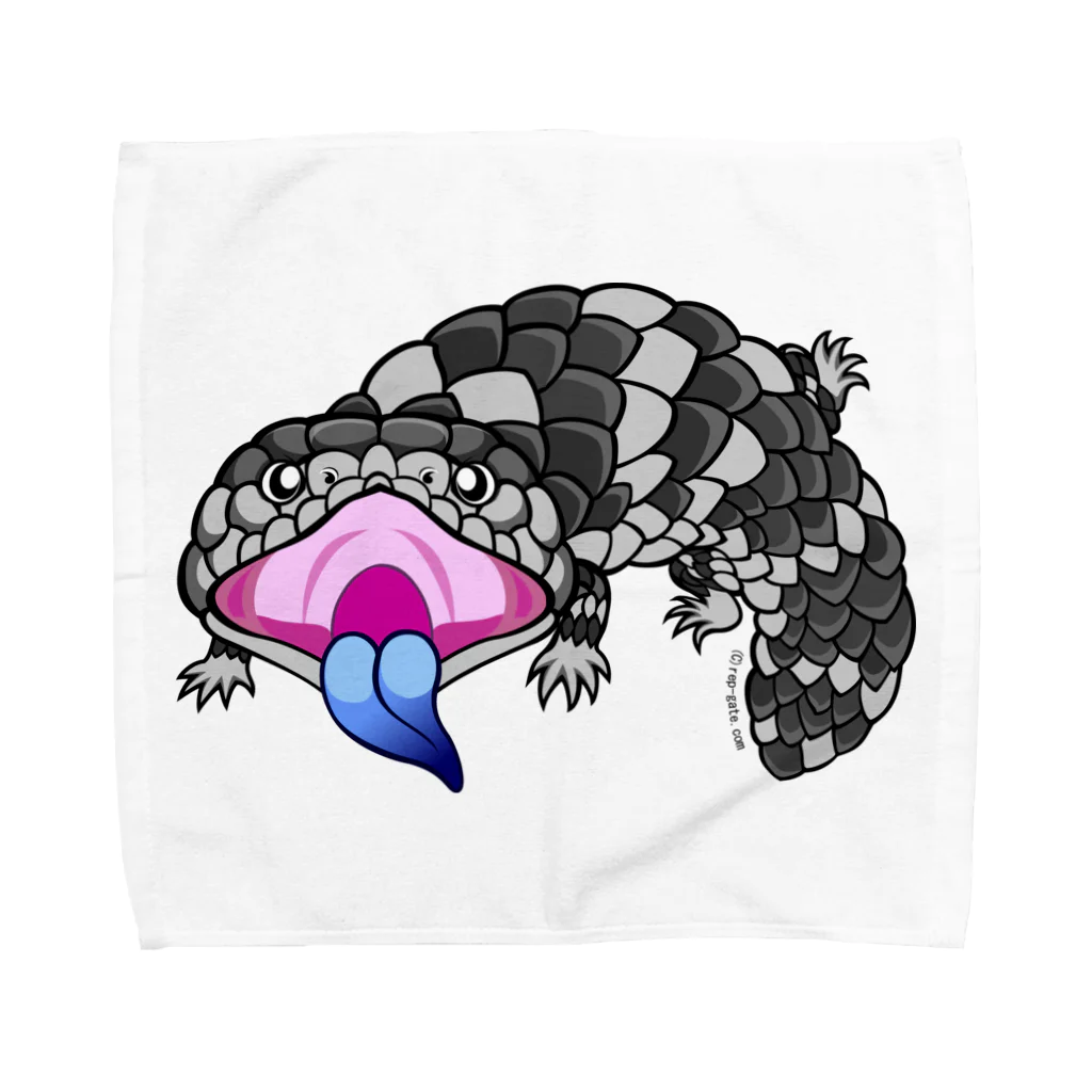 もむのふの爬虫類グッズやさんのマツカサトカゲちゃんタオルハンカチ（Lサイズ限定） Towel Handkerchief