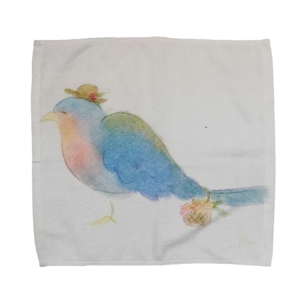 mayunoasakawaの鳥さんの  おとどけもの Towel Handkerchief