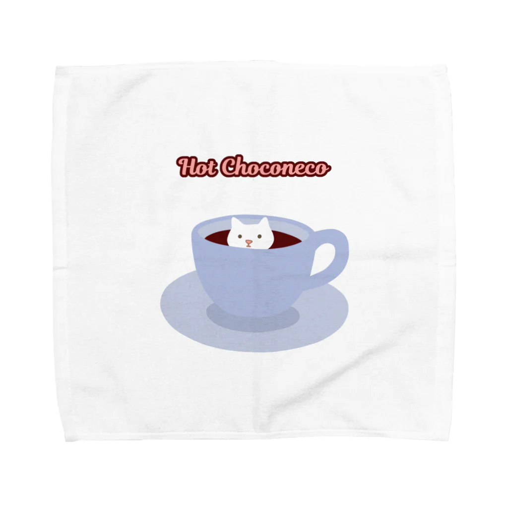 ハナのお店のホットチョコネーコ Towel Handkerchief