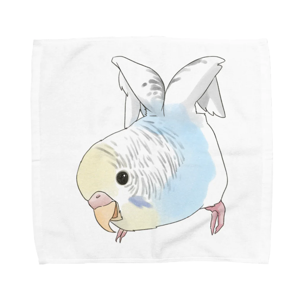 まめるりはことりのご機嫌羽セキセイインコちゃん【まめるりはことり】 Towel Handkerchief