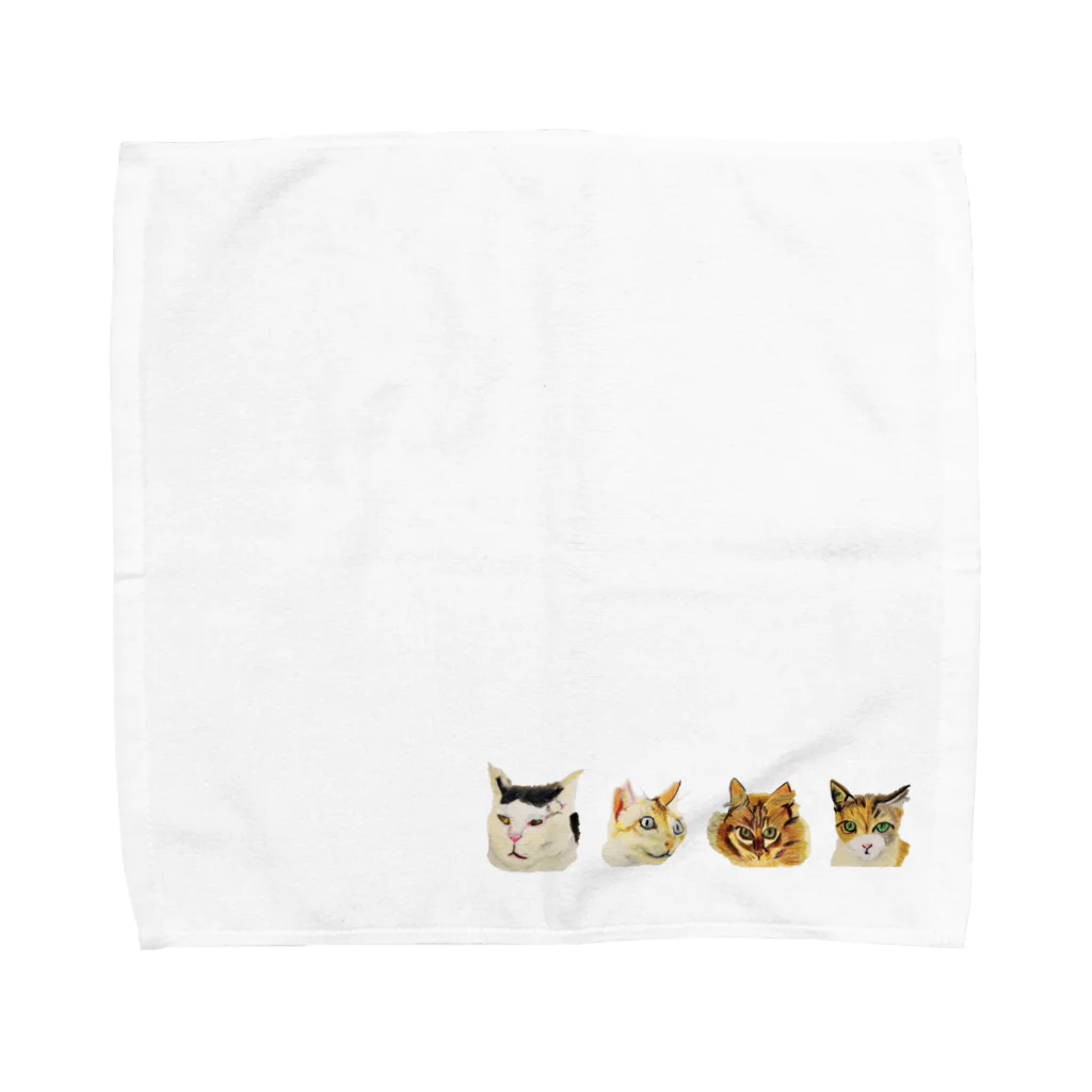 美術３大学生の絵画集ののらねこたち Towel Handkerchief