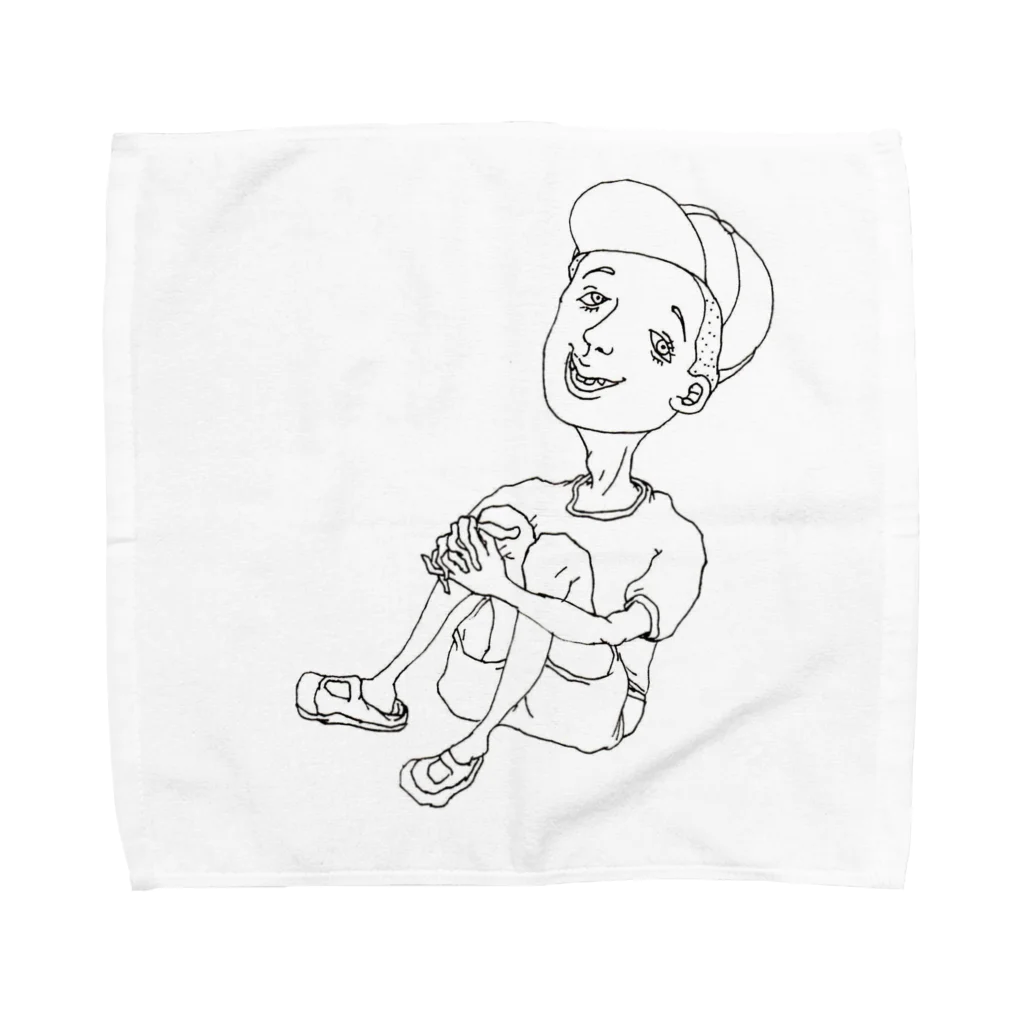 inyangの体躯座りboy Towel Handkerchief