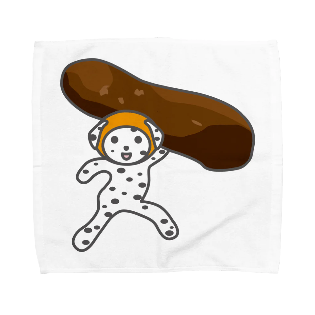 ヨープキャンが気になったのかりんとういぬ Towel Handkerchief